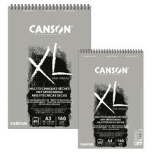 NEU Canson XL Touch Grey Spiralblock, 160 g/m� - Verschiedene Gr��en