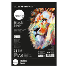 NEU Simply Zeichenblock schwarz, 30 Blatt � 120 g/m�, DIN A4