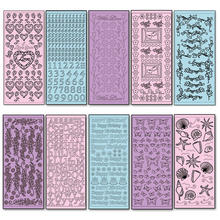 SALE Relief-Sticker, Pastell-Set, 10 Blatt