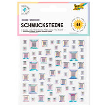 Sticker / Schmucksteine Eckig Irisierend, selbstklebend, 67 St�ck sortiert