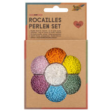 NEU Rocailles-Perlen-Set Bunt, inkl. 90g Perlen, 3x1m Nylonfaden, 3 Verschl�sse