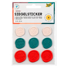 SALE Wachs-Siegel Sticker Weihnachten, 9 St�ck sortiert