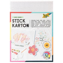 Stickkarton unbedruckt 17,5x24,5cm, 40 Blatt, wei�