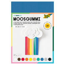 Moosgummi / Schaumstoffplatte f�r vielf�ltige Bastelarbeiten 10 Bogen sortiert, 29x40cm, 2mm
