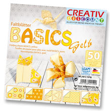 Faltbl�tter BASICS GELB, 50 Blatt, 15 x 15 cm