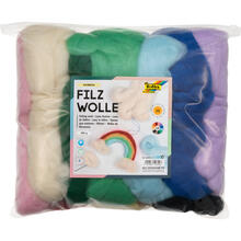 NEU Filzwolle / M�rchenwolle Set Rainbow, 12 Farben sortiert, 350 g