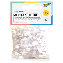 NEU Kunstharz Mosaiksteine Ton-in-Ton-Mix, 45g, 5x5mm, 700 St�ck, Wei�
