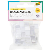 Mosaik Kunstharz Ton in Ton Mix 10x10mm, wei�