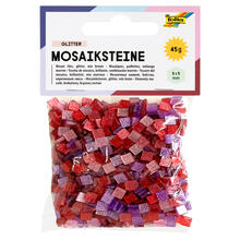 NEU Kunstharz Mosaiksteine Glitter-Mix, 45g, 5x5mm, 700 St�ck, Pink
