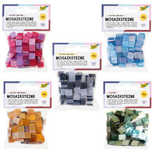 NEU Kunstharz Mosaiksteine Glitter-Mix, 45g, 10x10mm, 190 St�ck - Verschiedene Farben