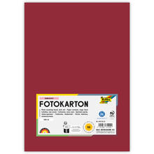 Fotokarton, 50 Bogen, 300 g/qm, DIN A4, Dunkelrot