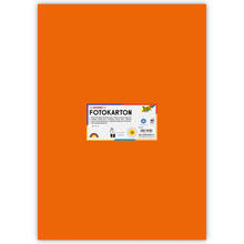 Fotokarton 10 Bogen, 300 g/qm, 50x70 cm, Hellorange