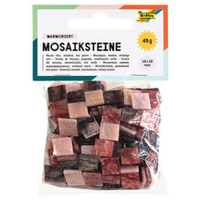 NEU Kunstharz Mosaiksteine Marmoriert, 45g, 10x10mm, 190 St�ck, Rot-Mix