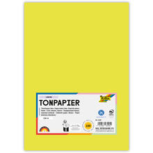 Tonpapier, 100 Bogen, 130 g/qm, DIN A4, Limone