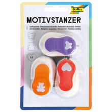 3er-Set Motivlocher Herz, B�r, Schmetterling