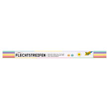 NEU Flechtstreifen Pastell, 200 Streifen farbig sortiert, 130g/m�, 50x 1 cm