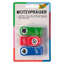 SALE 3er-Set Motivpr�ger Kleeblatt, Rose, Ahornblatt