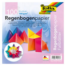 Faltbl�tter Regenbogenpapier, 100 St�ck - Verschiedene Gr��en