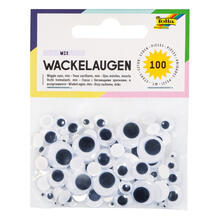 Wackelaugen-Set, 6 Gr��en, 100 Stk.