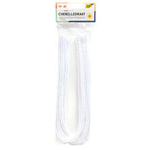 Chenilledraht / Pfeifenputzer / Biegepl�sch 10 Stk, St�rke 8 mm, wei�