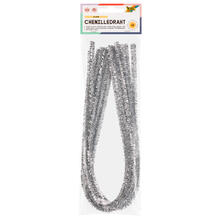 Chenilledraht / Pfeifenputzer / Biegepl�sch Metallic 10 Stk. St�rke 9 mm, Silber