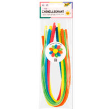 Chenilledraht / Pfeifenputzer / Biegepl�sch Sortiment Neon, 50cm, � 8mm, 10 St�ck, farbig sortiert