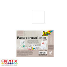 Passepartoutkarten-Set wei�, 10 Stk, quadrat, 13,5 x 13,5 cm