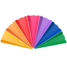 Schult�ten aus 3D-Welle zum Stecken, 68cm, 1 St�ck - Verschiedene Farben