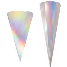 NEU Metallic-Schult�tenrohling mit Steckverschluss, stabiler Karton 400g/qm, 6-eckig, 65 cm, 1 St�ck, Irisierend