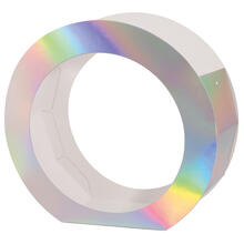 Laternen-Rohling aus Metallic-Karton, rund 19 cm, 5 St�ck, Irisierend