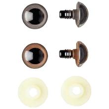 B�renaugen, Kunststoff, 10mm, 2 St�ck, braun