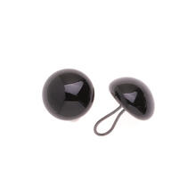 NEU B�renaugen, Glas mit �se, 14 mm, 2 St�ck, schwarz