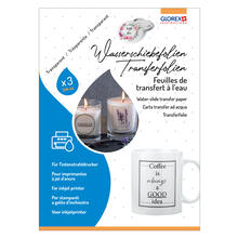NEU Glorex Wasserschiebefolie f�r Tintenstrahldrucker, 3 Blatt DIN A4