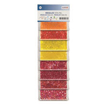 NEU Rocailles/Stifte Perlen-Mix, 40 g, Orange/Gelb/Rot-T�ne
