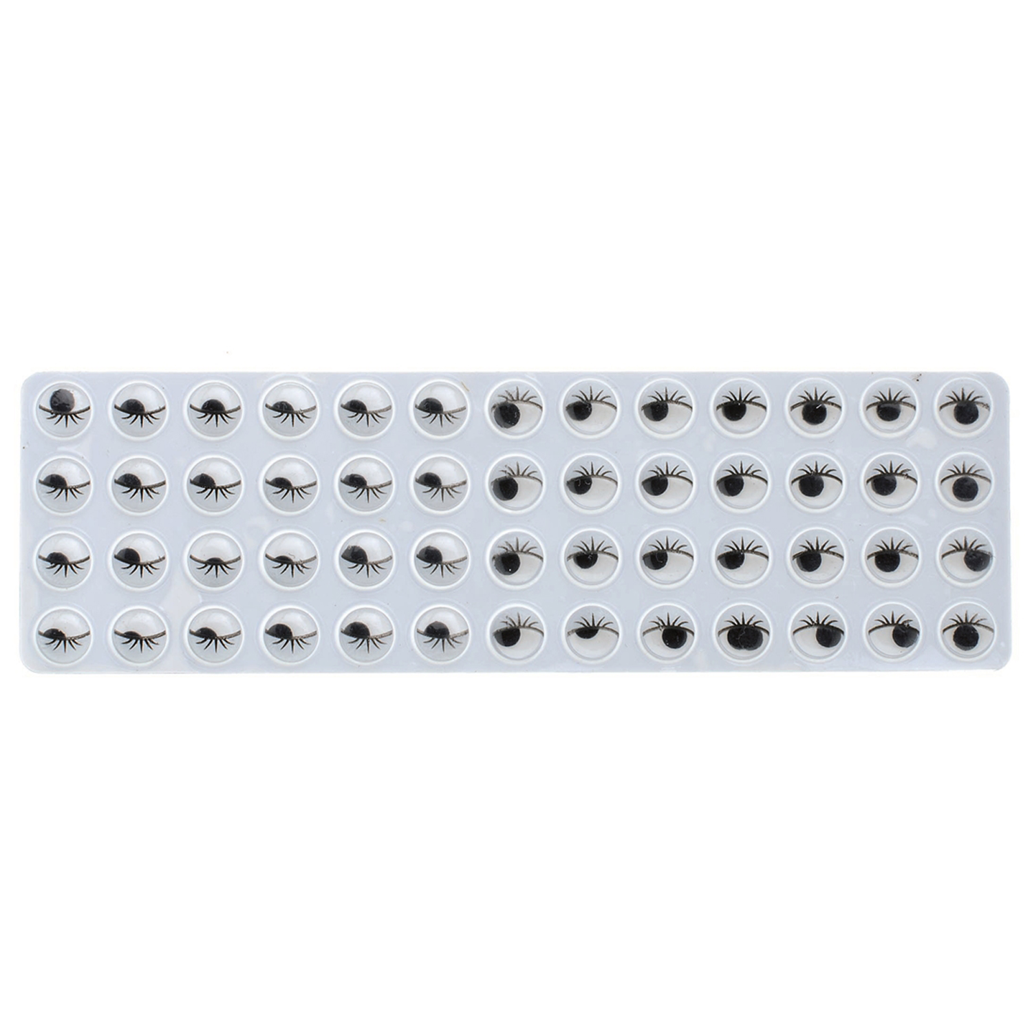 SALE Create it Easy Wackelaugen mit Wimpern, rund, 7 mm, selbstklebend, 48 St�ck
