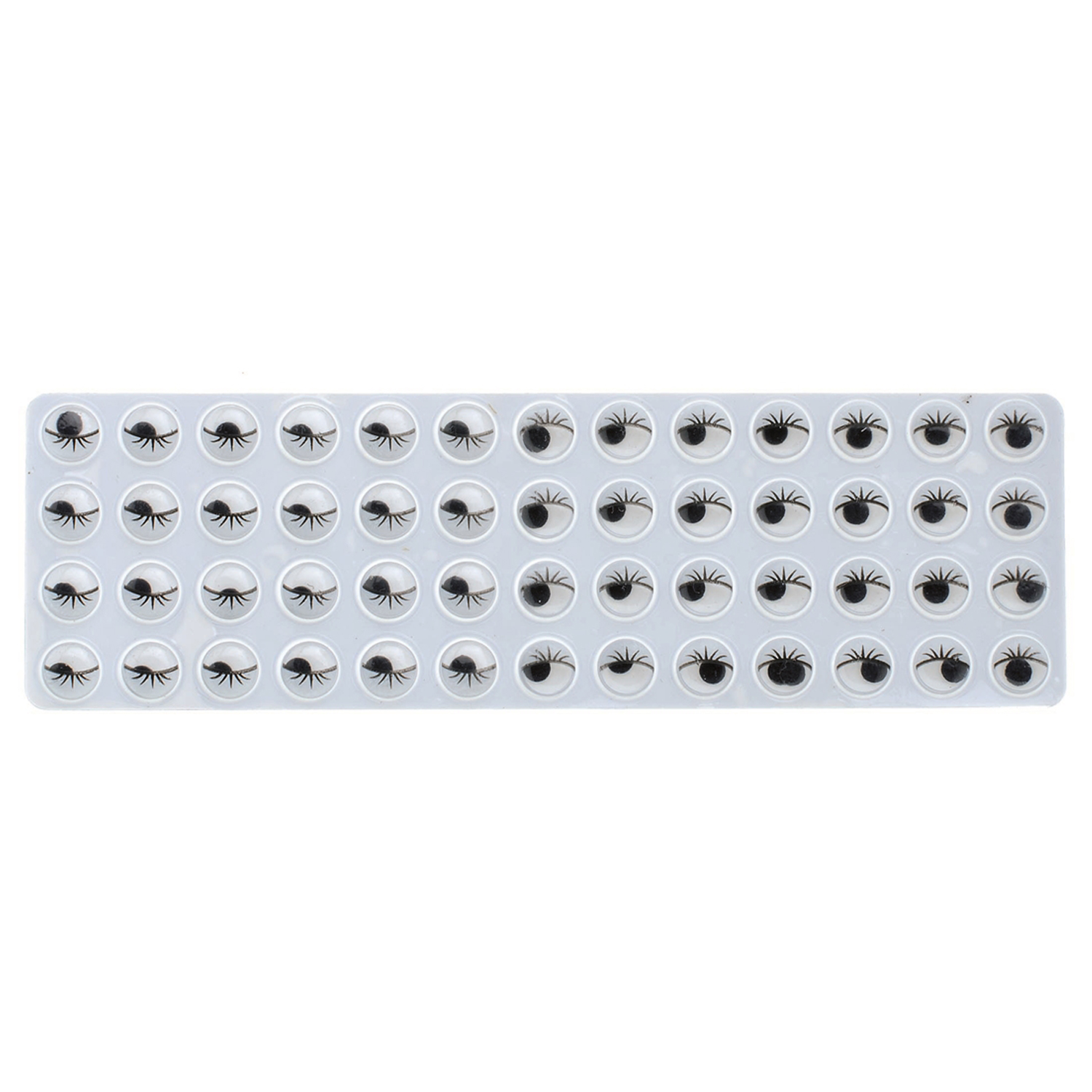 NEU Create it Easy Wackelaugen mit Wimpern, rund, 20 mm, selbstklebend, 12 St�ck