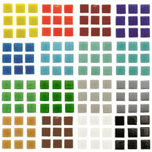 NEU Mosaiksteine aus Glas, quadratisch, 20x20x2 mm, 100 g - Verschiedene Farben