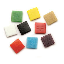 NEU Glas-Mosaik-Starterset, quadratisch, 20x20x2 mm, 200 g, ca. 60 St�ck, Multicolor