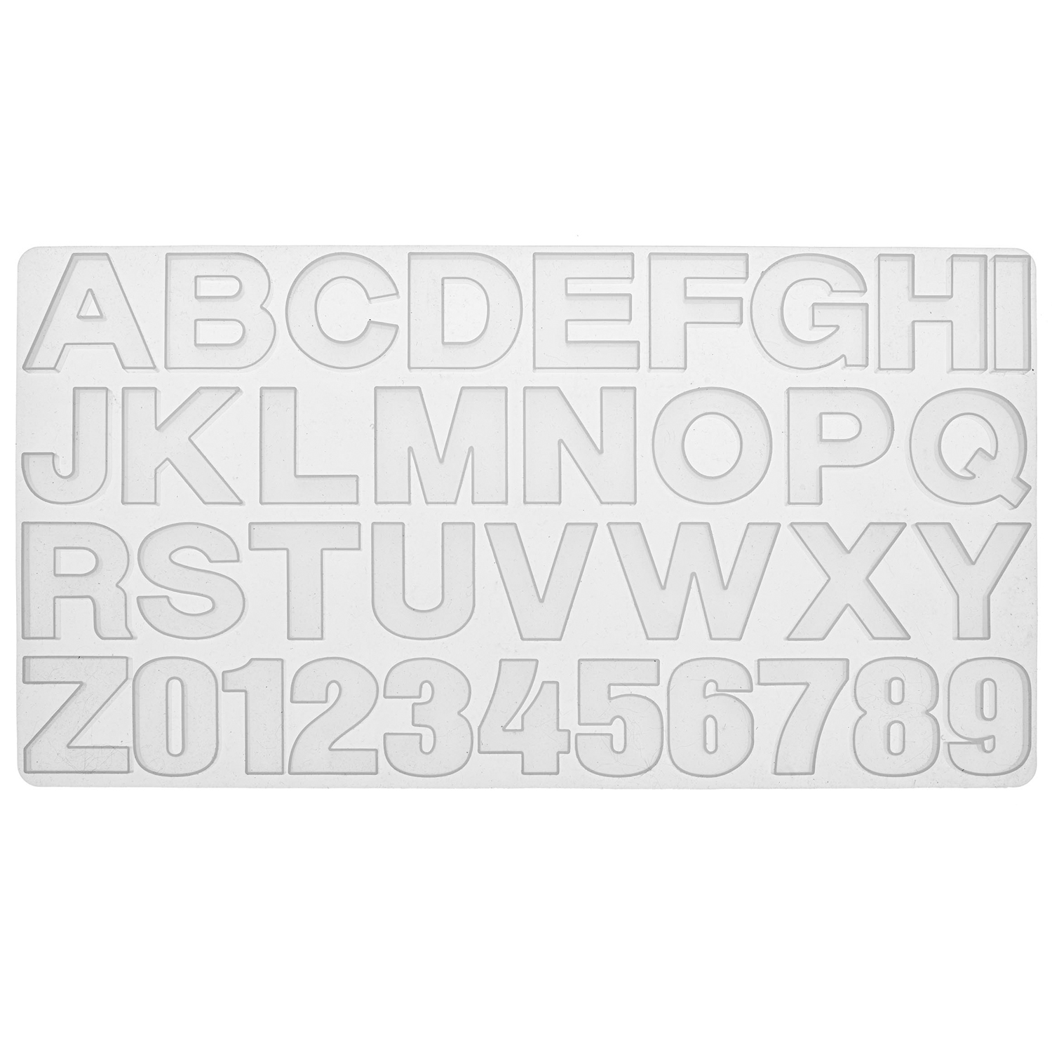 NEU Qualit�ts-Gie�form aus Silikon / Silikongie�form Buchstaben & Zahlen, 36-teilig