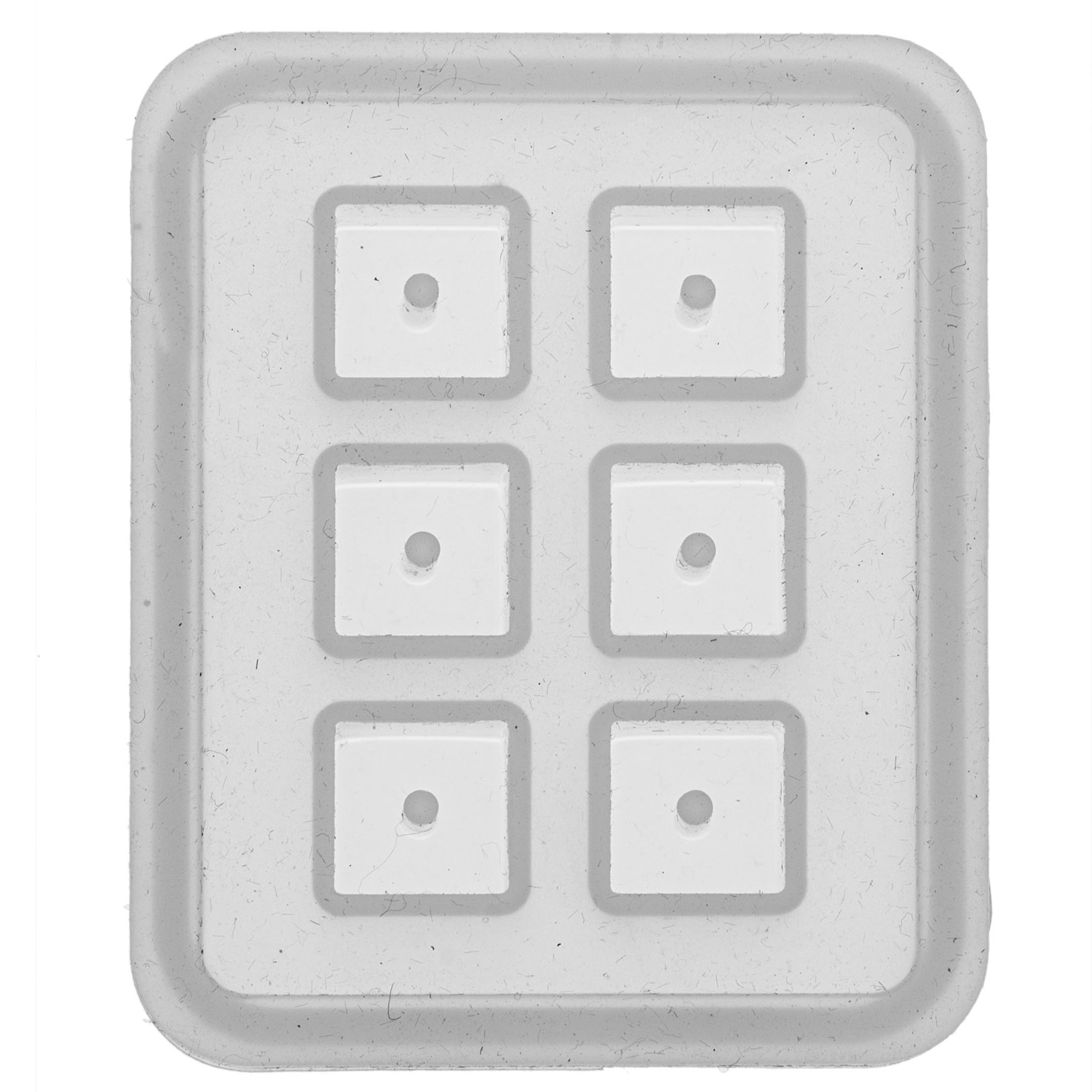 NEU Qualit�ts-Gie�form aus Silikon / Silikongie�form W�rfelperle / W�rfel mit Loch, 12x12 mm, 6-teilig