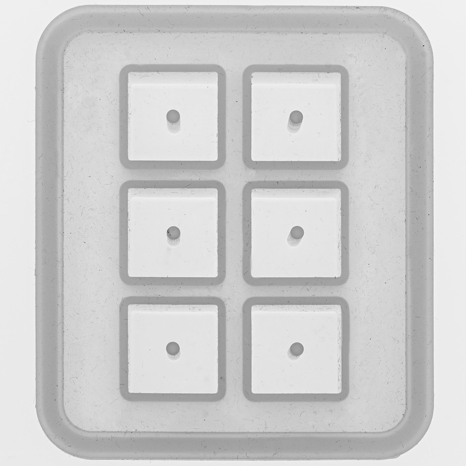 NEU Qualit�ts-Gie�form aus Silikon / Silikongie�form W�rfelperle / W�rfel mit Loch, 16x16 mm, 6-teilig