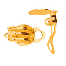 NEU Ohrclip mit �se, 2 St�ck, 11 mm, goldfarben