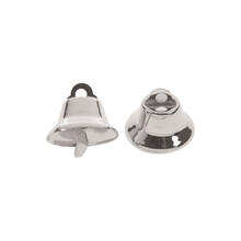 NEU Metallgl�ckchen, gl�nzend silberfarben, 30 mm, 6 St�ck