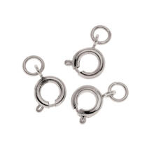 NEU Federring mit Ring, 10 St�ck, 7 mm, silberfarben
