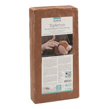 Glorex T�pferton schamottiert, 10kg, terracotta
