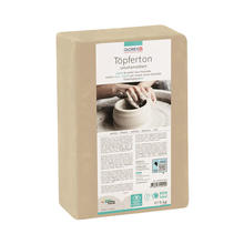 Glorex T�pferton unschamottiert, 5kg, wei�