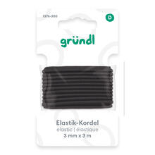 Super-Elastickordel 3 mm breit 3 m lang, schwarz