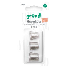 Fingerh�te aus Metall, 3 Stk, verschiedene Gr��en