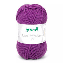 Strickgarn Lisa, 100% Polyacryl, Oeko-Tex Standard, 50g, 150m, Farbe 48, Purpur