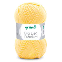 SALE Strickgarn BIG Lisa Premium, 250g, 665m, Oeko-Tex-Standard, 100% Polyacryl, Farbe 77, Gelb